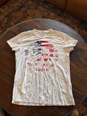 Diesel men’s patriotic white red blue short sleeve t tee shirt XL